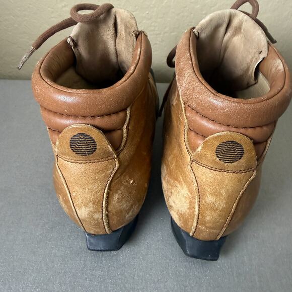 Alpina Brown Leather Cross Country Ski Boots EU 40 Nordic XC Made Slovenia